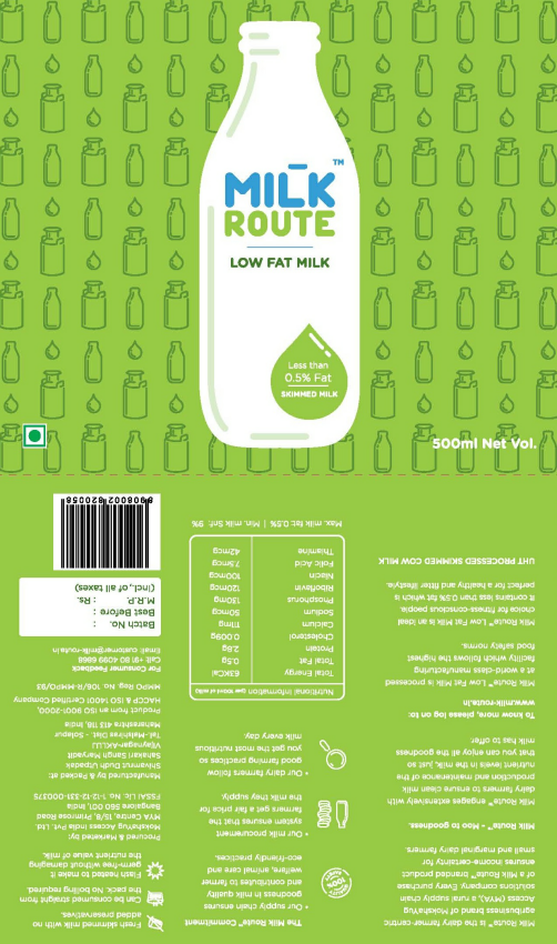 Milk Route Low Fat Milk Logo Device mark 2400038 Trademark