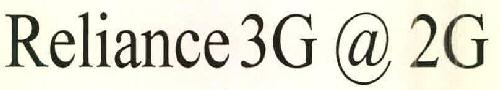 Reliance 3g @ 2g Device mark 2617678 Trademark
