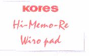 Kores Hi-memo-re Wiro Pad (label) Device mark 1490596 Trademark