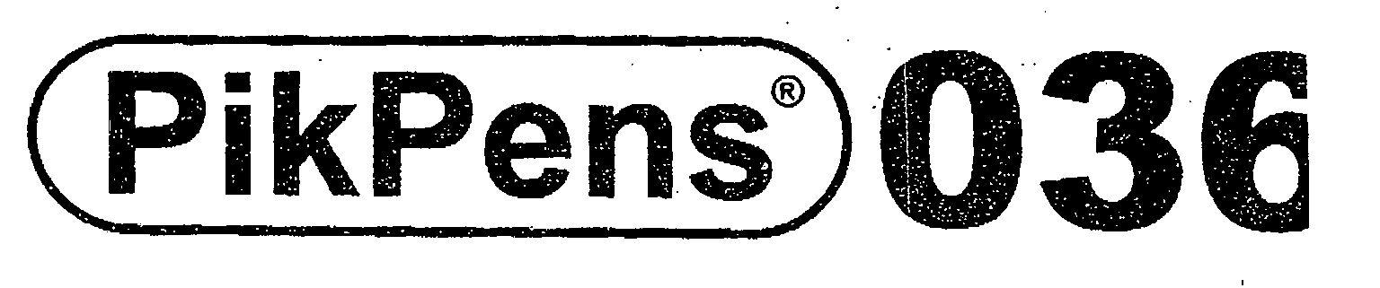 Pikpens 036 ( Label) Device mark 1407475 Trademark