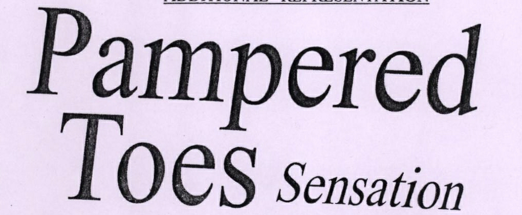 Pampered Toes Sensation Device mark 1871488 Trademark