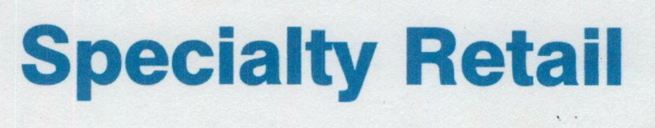 Specialty Retail (letter Written In Special Form) Device mark 1466233 Trademark