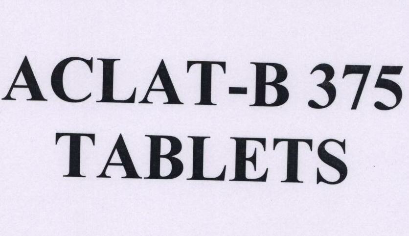 Aclat-b 375 Tablets Device mark 1501352 Trademark