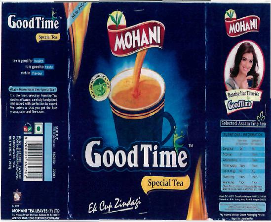 Mohani Good Time (label) Device mark 2227873 Trademark