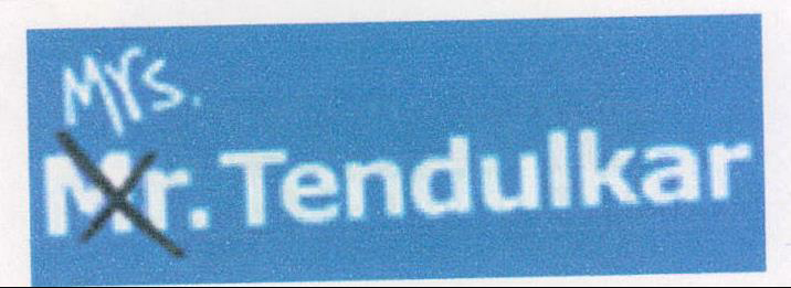 Mrs.tendulkar Device mark 2115915 Trademark