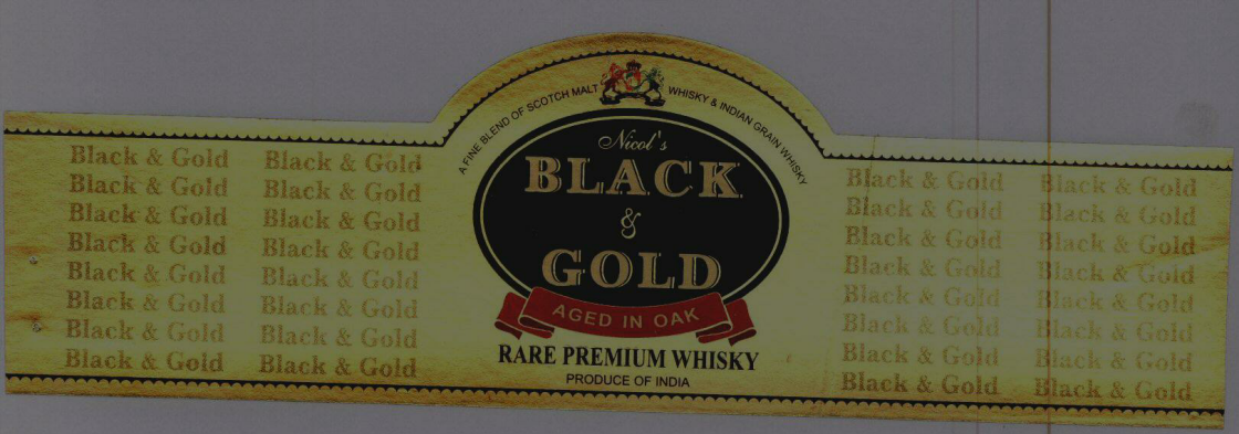 Black & Gold With Label Device mark 1473840 Trademark