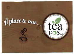 Tea Post With Device Of Leaf And Cup Device mark 2711841 Trademark