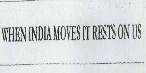 When India Moves It Rests On Us Device mark 1948106 Trademark