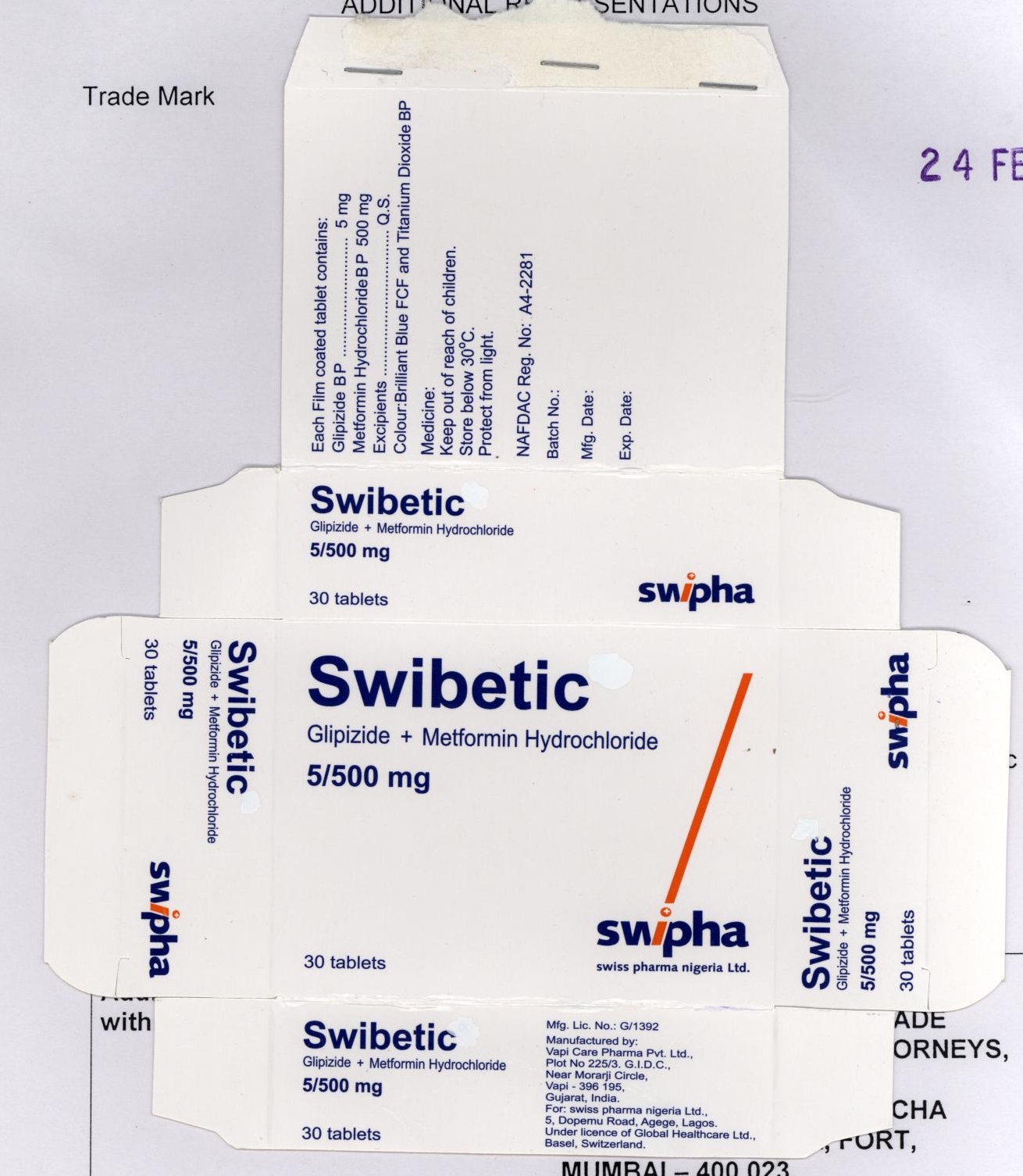 Swibetic (label) Device mark 1788809 Trademark