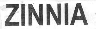 Zinnia (label) Device mark 2628922 Trademark