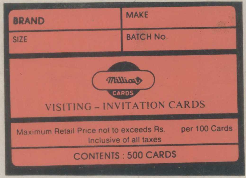 Million Cards Device mark 588245 Trademark