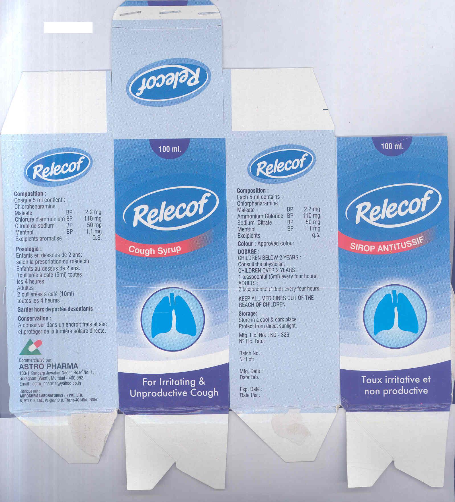 Relecof (label) Device mark 1768297 Trademark
