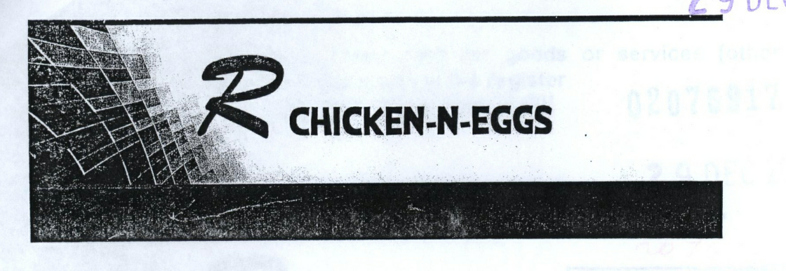 R Chicken -n-eggs Device mark 2076917 Trademark