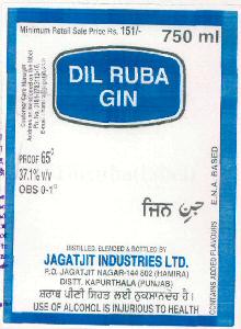 Dil Ruba Gin (label) Device mark 2651306 Trademark
