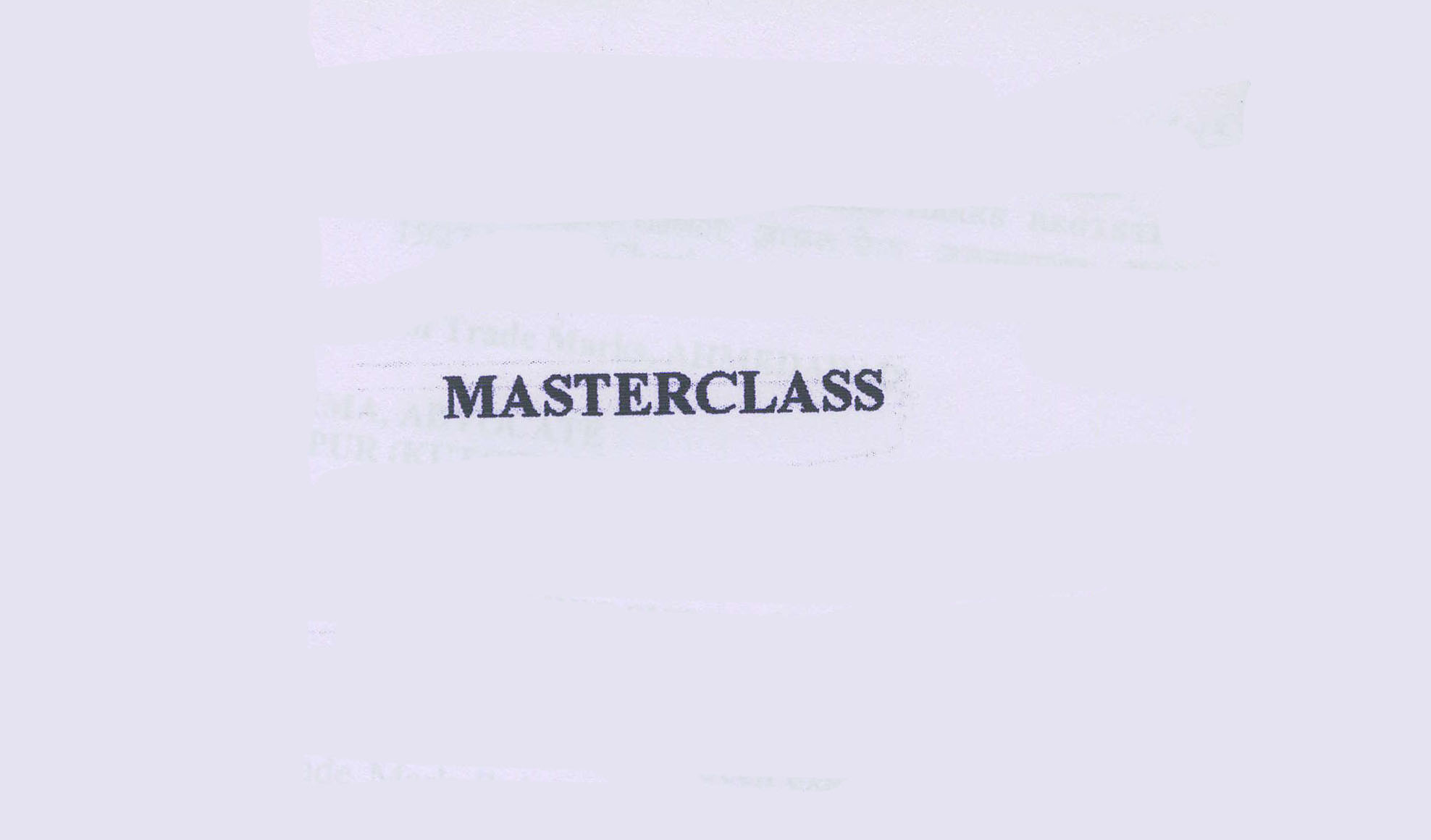 Masterclass Device mark 1684993 Trademark