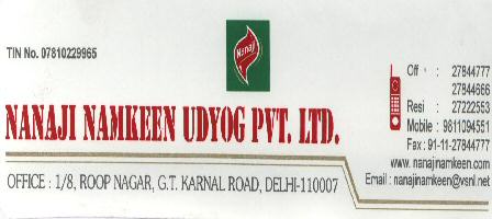 Nanaji Namkeen Udyog Pvt. Ltd. Device mark 1781944 Trademark