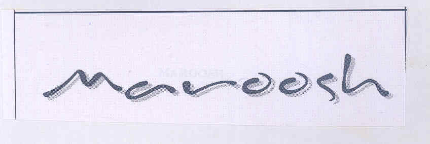 Moroosh (special Of Writing) Device mark 1581213 Trademark