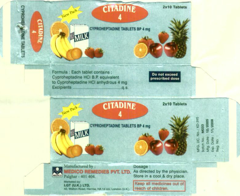 Citadine 4 (label) Device mark 1426976 Trademark