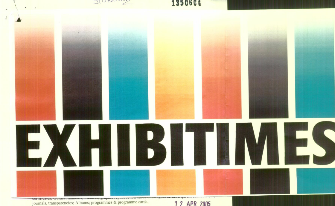 Exhibitimes (label) Device mark 1350604 Trademark