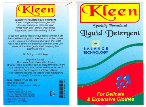 Kleen (drop Device) Device mark 1326821 Trademark