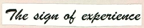 The Sign Of Experience (label) Device mark 2643224 Trademark