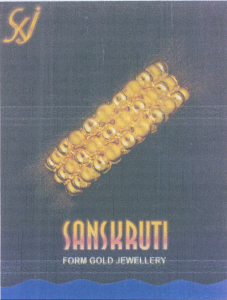 Sanskruti Form Gold Jewellery (label) Device mark 979969 Trademark