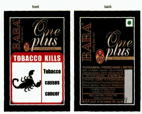 One Plus Gutkha (label) Device mark 1944839 Trademark
