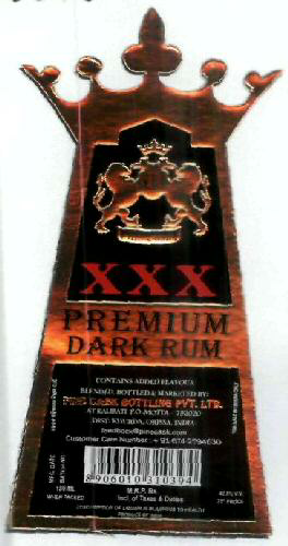Xxx Premium Dark Rum Device mark 1916876 Trademark