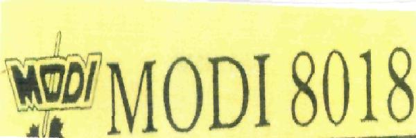 Modi 8018 (label) Device mark 2234163 Trademark
