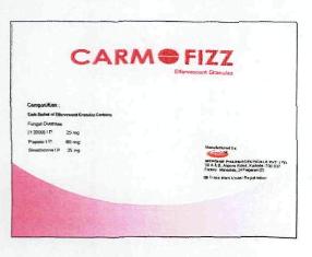 Carmofizz (label) Device mark 2630850 Trademark