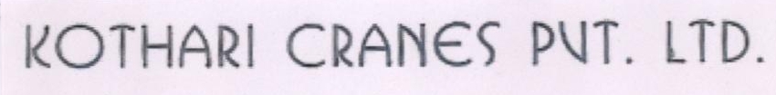 Kothari Cranes Pvt Ltd Device mark 1835610 Trademark