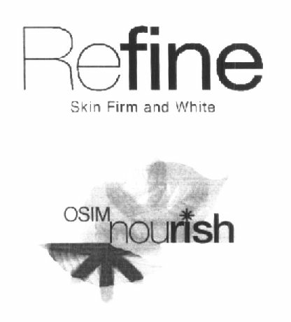 Refine Skin Firm And White Osim Nourish (label) Device mark 1274704 Trademark