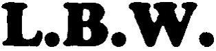 L.b.w. (label) Device mark 2209696 Trademark