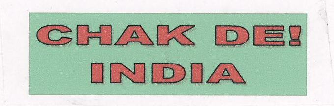 Chak De India With Device Device mark 1614998 Trademark