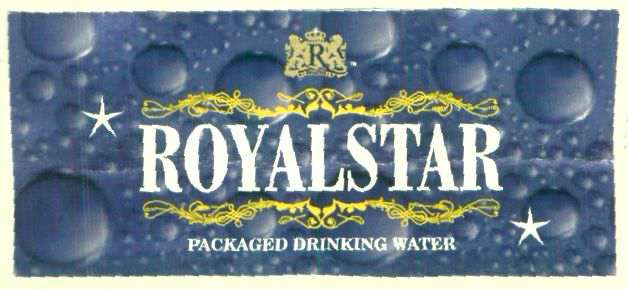 Royalstar Packaged Drinking Water (label) Device mark 1386018 Trademark