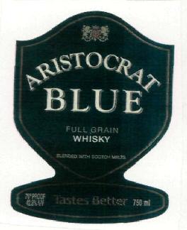 Aristocrat Blue (label) Device mark 2527505 Trademark