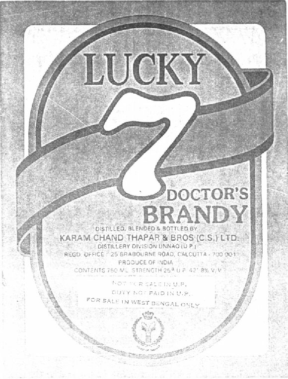 Lucky 7 Doctor's Brandy (label) Device mark 769697 Trademark