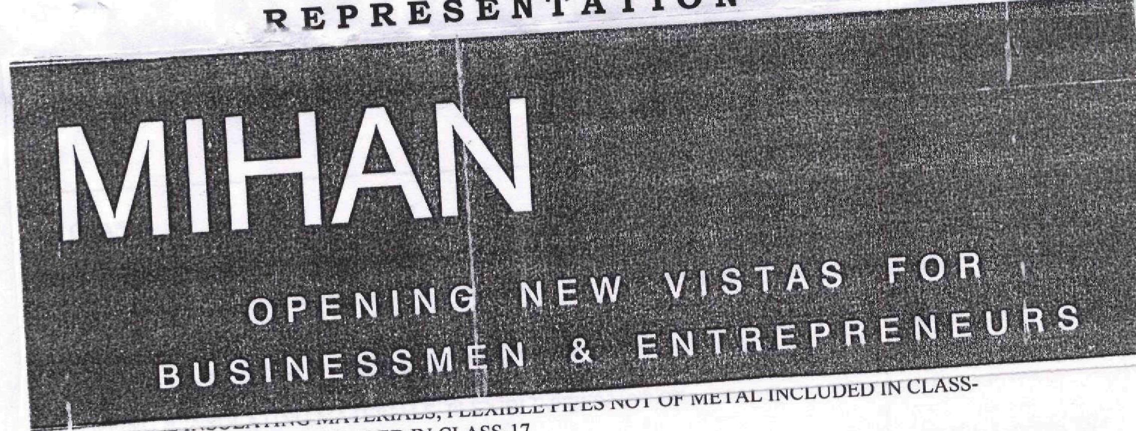 Mihan (label) Device mark 1719416 Trademark
