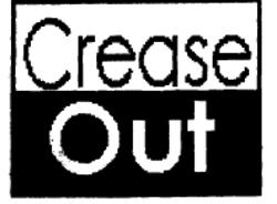Crease Out. Device mark 790229 Trademark