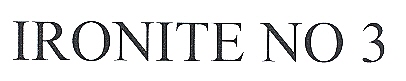 Ironite No 3 Device mark 1833686 Trademark