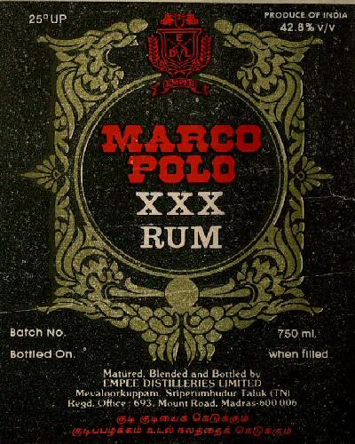 Marco Polo Xxx Rum Device mark 428223 Trademark