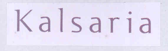 Kalsaria (label) Device mark 1745494 Trademark
