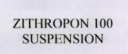 Zithropon 100 Suspension Device mark 1052389 Trademark