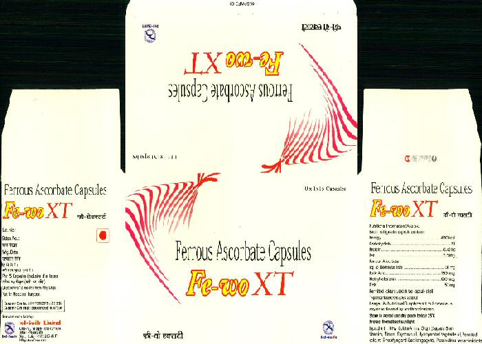 Fe-wo Xt Ferrous Ascorbate Capsules Device mark 2278169 Trademark
