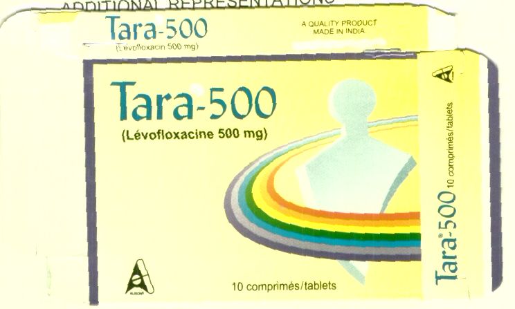 Tara 500 (levofloxacing 500 Mg) (label) Device mark 1454902 Trademark
