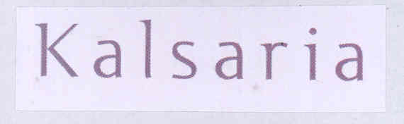 Kalsaria (label) Device mark 1745488 Trademark