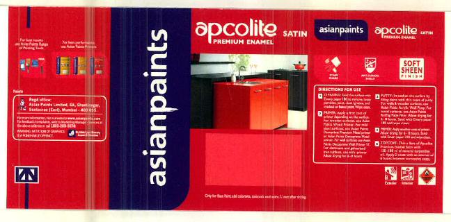 Asianpaints Apcolite Premium Enamel Device mark 2879937 Trademark