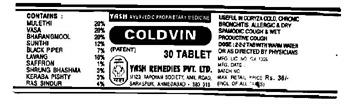 Coldvin Device mark 1052424 Trademark