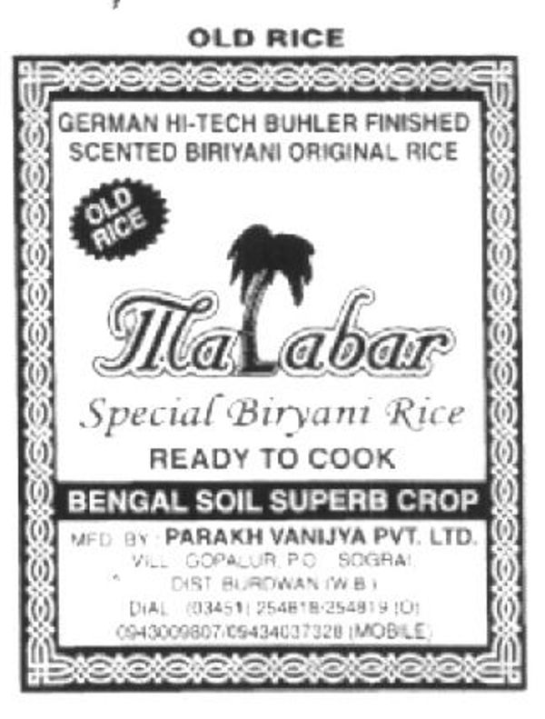 Malabar (label) Device mark 1414218 Trademark