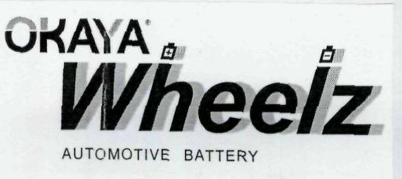 Okaya Wheelz Automotive Battery Device mark 1910094 Trademark